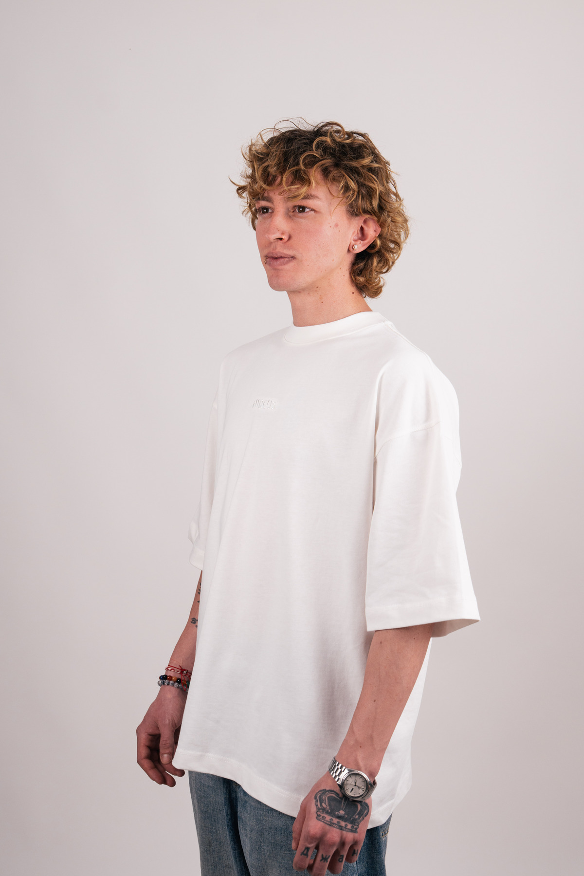 Premium Oversize Basic Beyaz Tişört