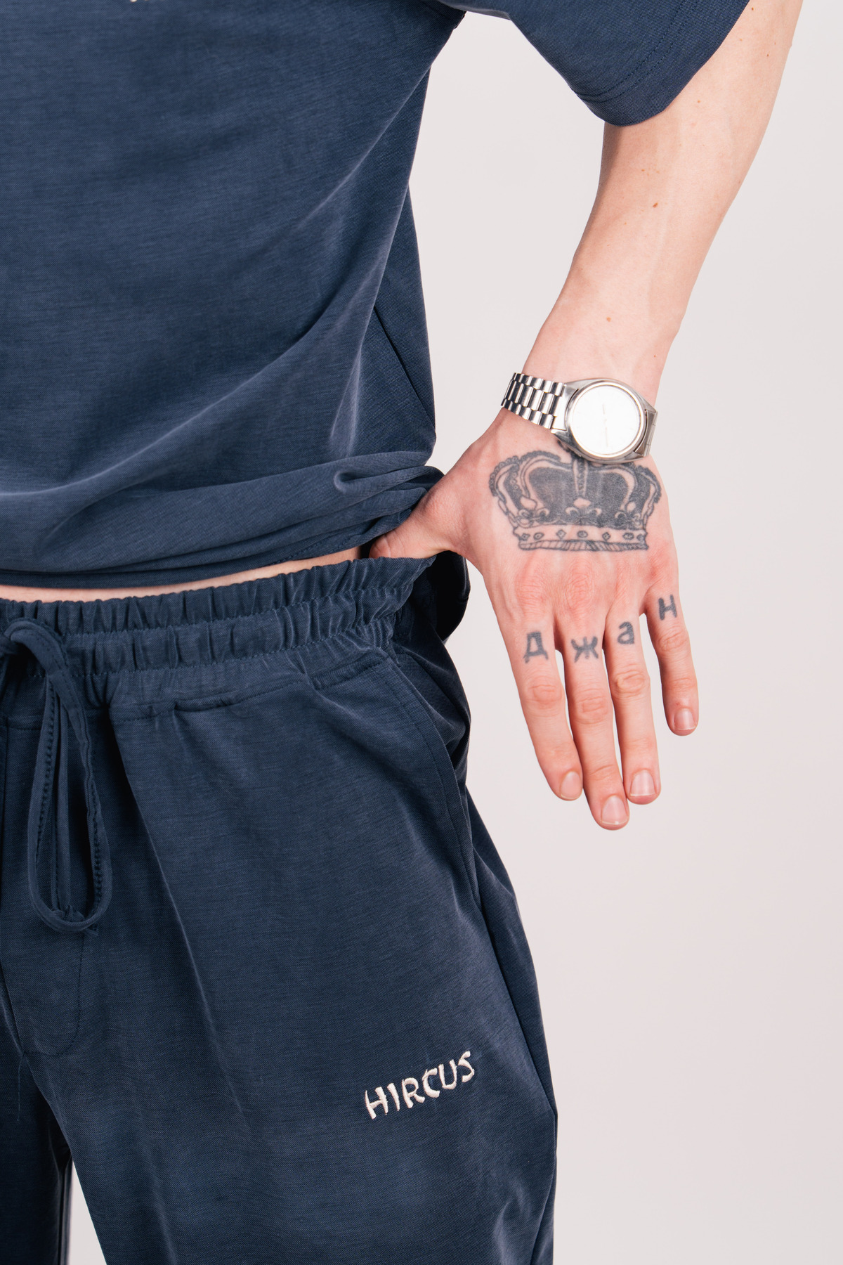 Premium Oversize Basic Mavi Takım