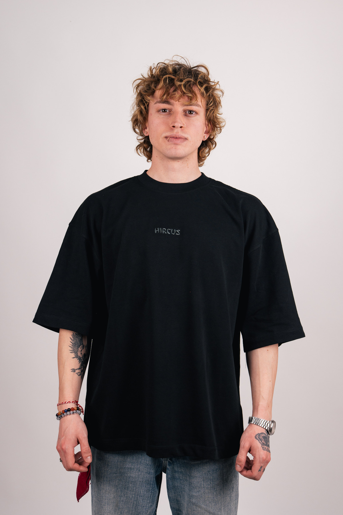 Premium Oversize Basic Siyah Tişört