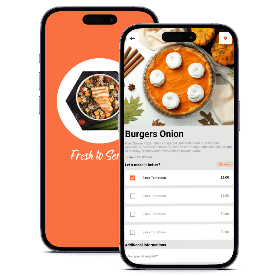 Examples of the Eatify app