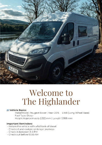 THE HIGHLANDER – Scotland’s Premier Couples’ Campervan Adventure