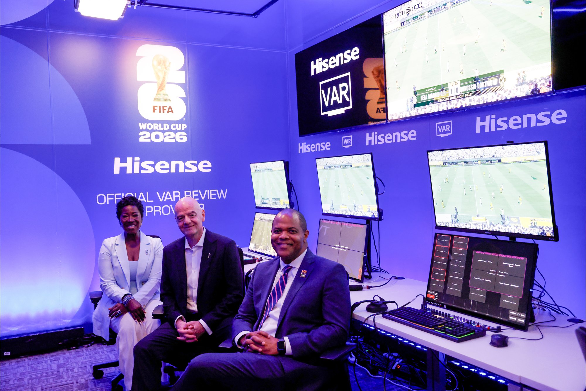 Sala de revisi&oacute;n VAR de Hisense en la Copa Mundial de la FIFA 2026