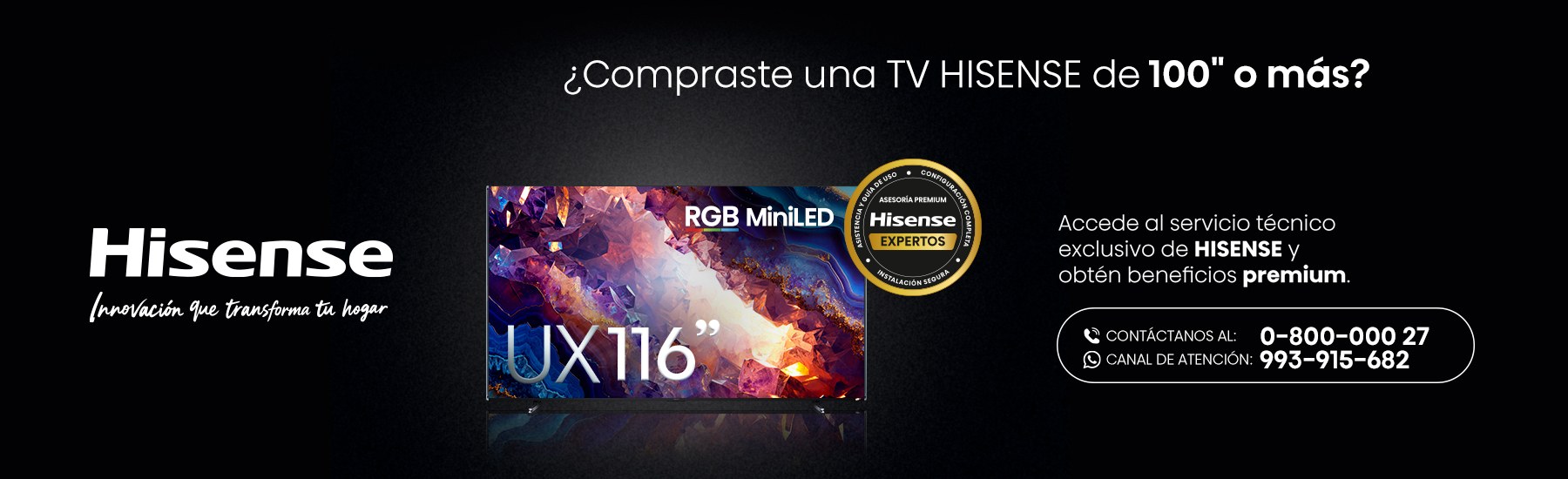 Banner promocional Hisense 8