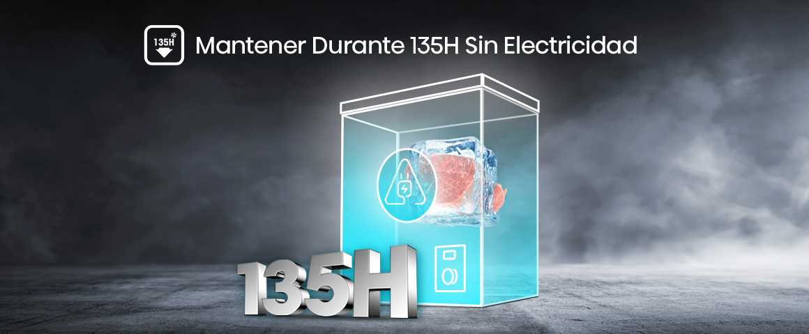 Se mantiene hasta 135 horas sin electricidad.