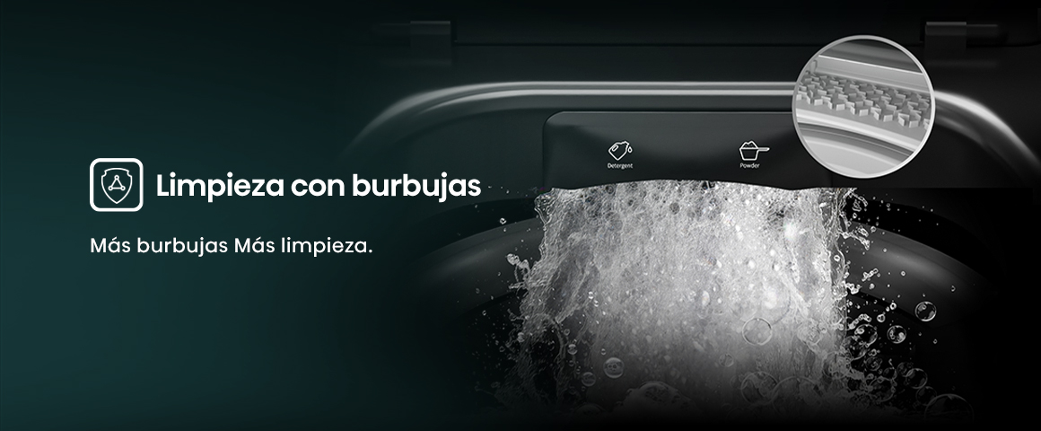 Más burbujas. Más limpieza.