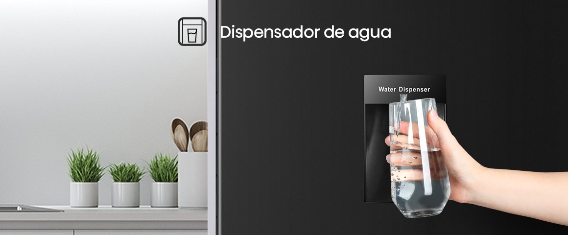 Dispensador de agua Dispensador de agua totalmente integrado a la puerta para proporcionar agua fría y refresc…