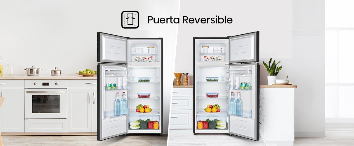 Puerta reversible La puerta reversible se acomoda perfectamente a todo tipo de espacios. Puedes decidir abrir la puer…