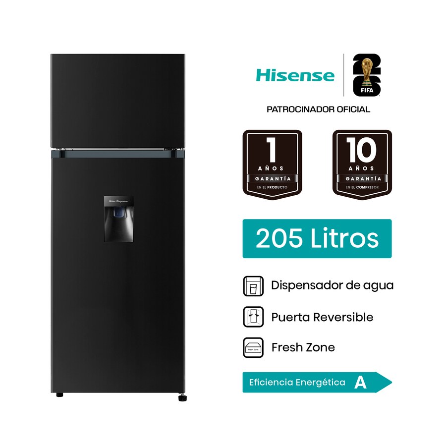 Refrigeradora 205L Top Mount RT205N1ABA Hisense
