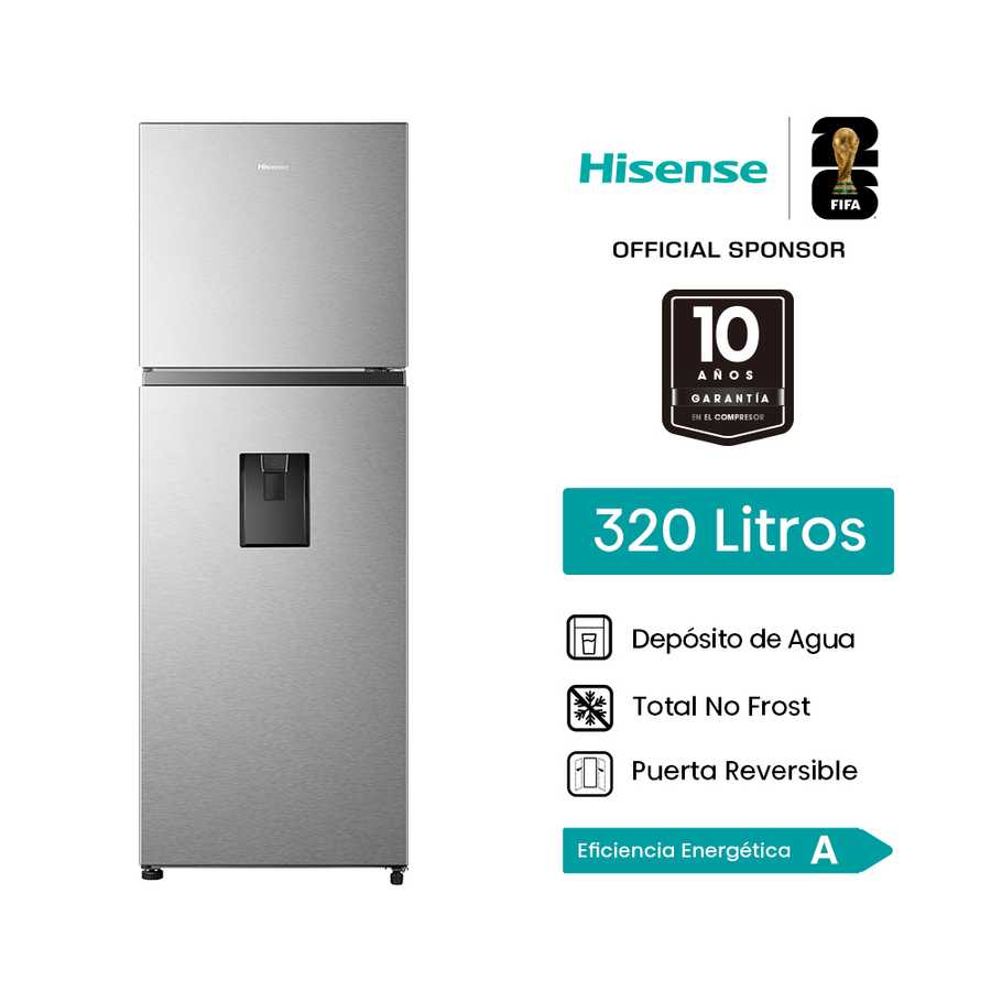 Refrigeradora 324L Top mount RT3N320NMC Hisense