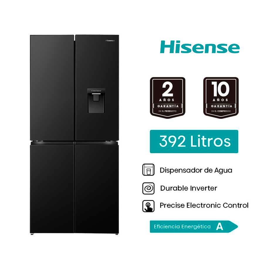 Refrigeradora 392L French door inverter RQ3P431NMBA Hisense