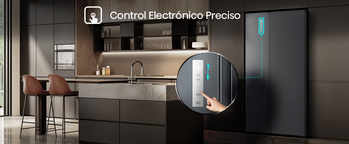 El panel de control electrónico de fácil visualización hace que controlar la temperatura sea más preciso y proporcion…