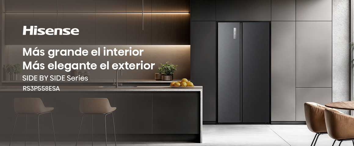 Refrigeradora 529L Side by Side Inverter RS3P558ESA Hisense