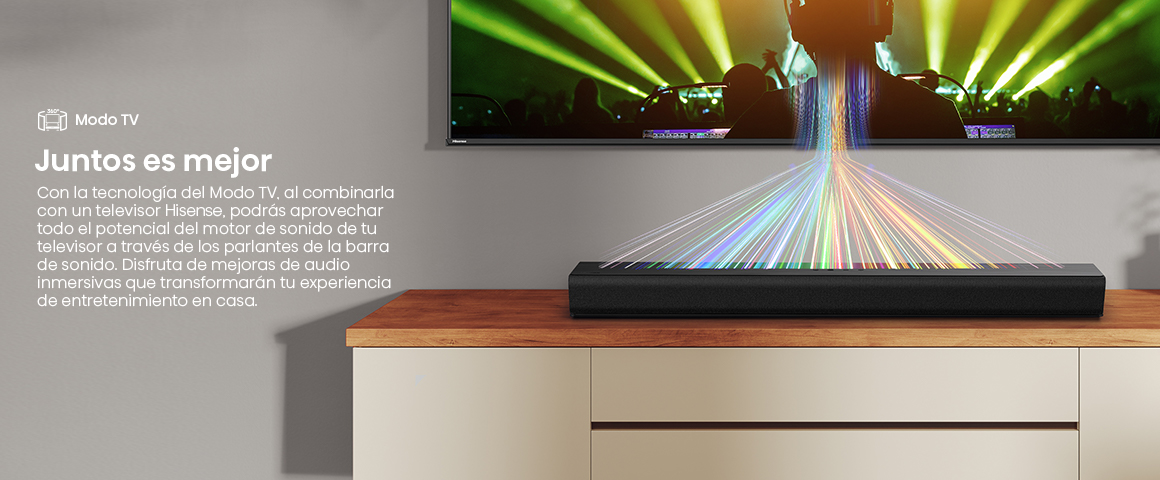 Aprovecha todo el motor de sonido de tu TV Hisense