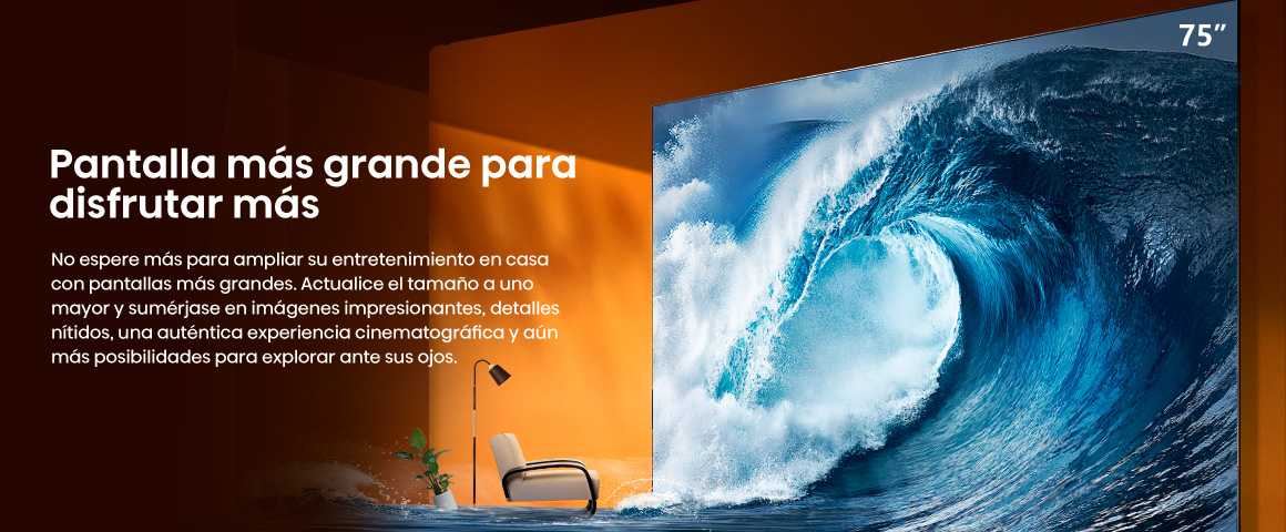Pantalla m&aacute;s grande para disfrutar m&aacute;s.
