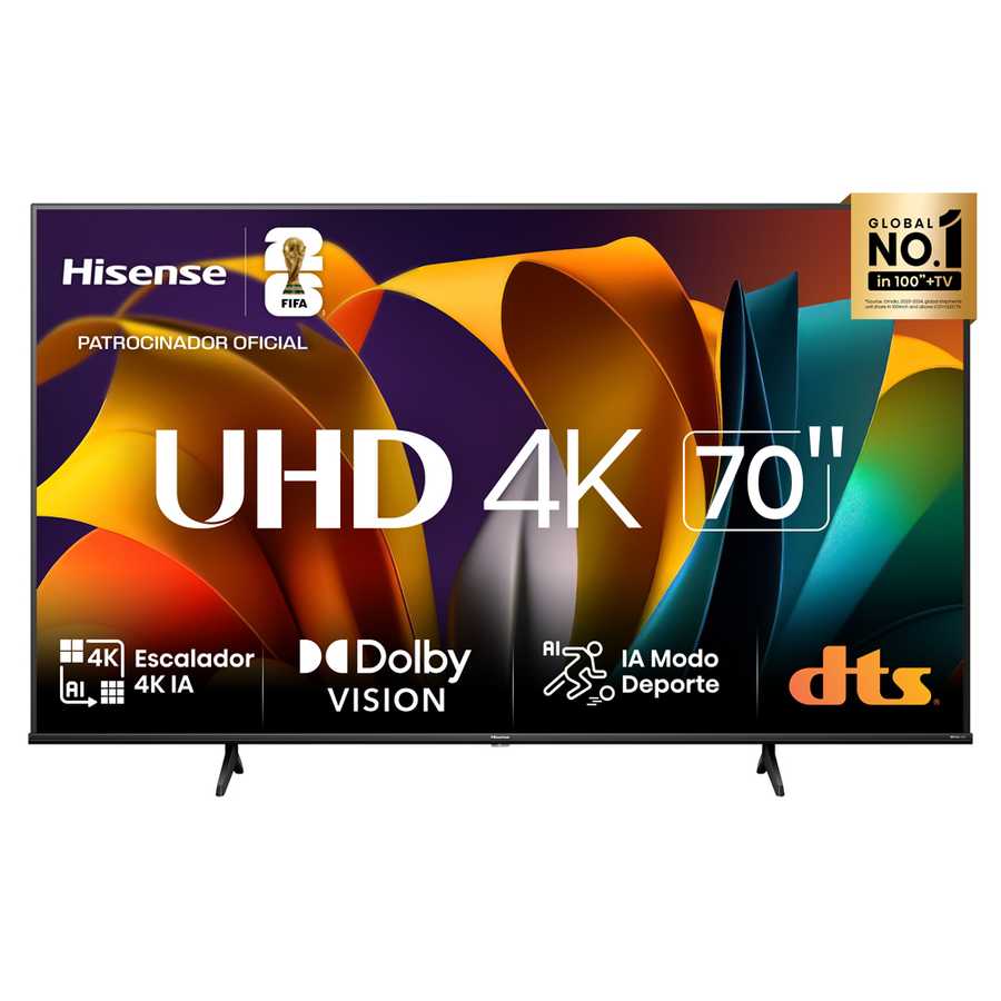 Televisor Hisense LED 70" UHD 4K Smart TV 70A6N (2024)
