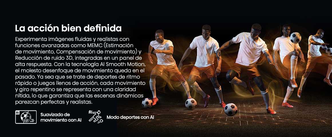 La cancha más nítida está en tu pantalla con AI Con el suavizado de movimiento con IA, el f&uacu…