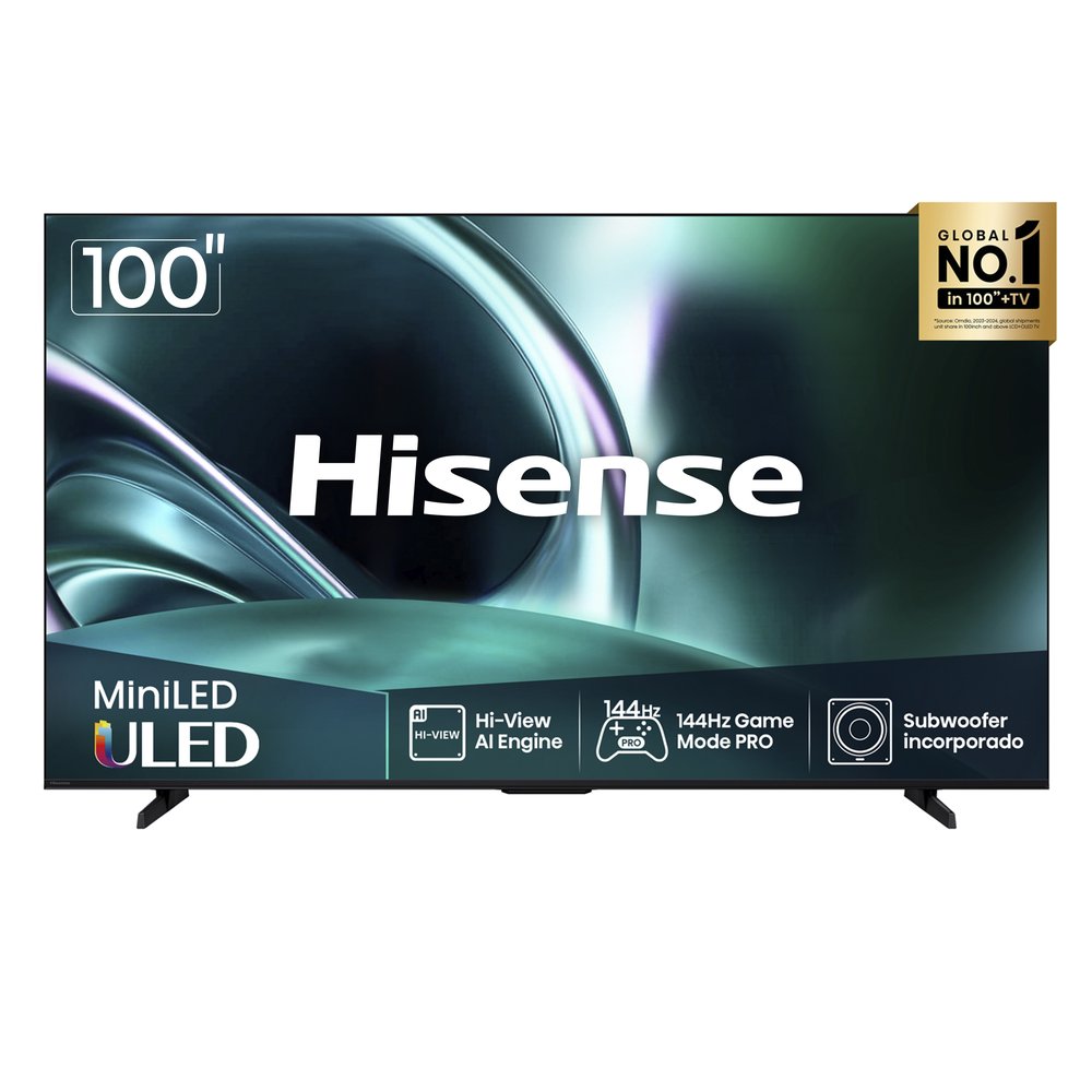 Televisor Hisense MiniLED QD 144Hz 100" UHD Smart Google TV 100U7QG