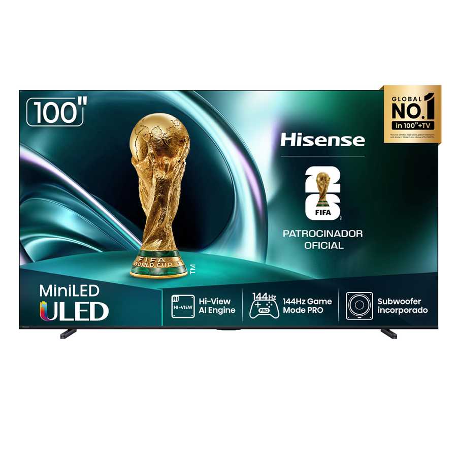 Televisor Hisense MiniLED QD 144Hz 100" UHD Smart Google TV 100U7QG