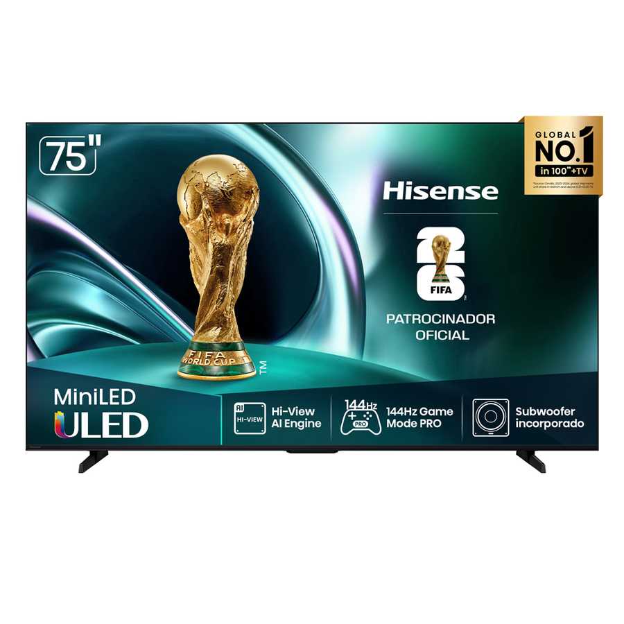 Televisor Hisense MiniLED QD 144Hz 75" UHD Smart Google TV 75U7QG