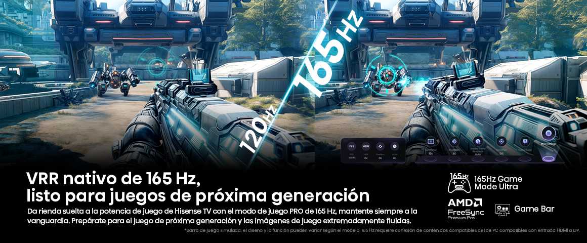VVR nativo de 165 Hz