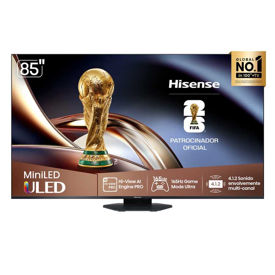 Televisor Hisense MiniLED QD 165hz 85" Uhd Smart Google TV 85U8QG