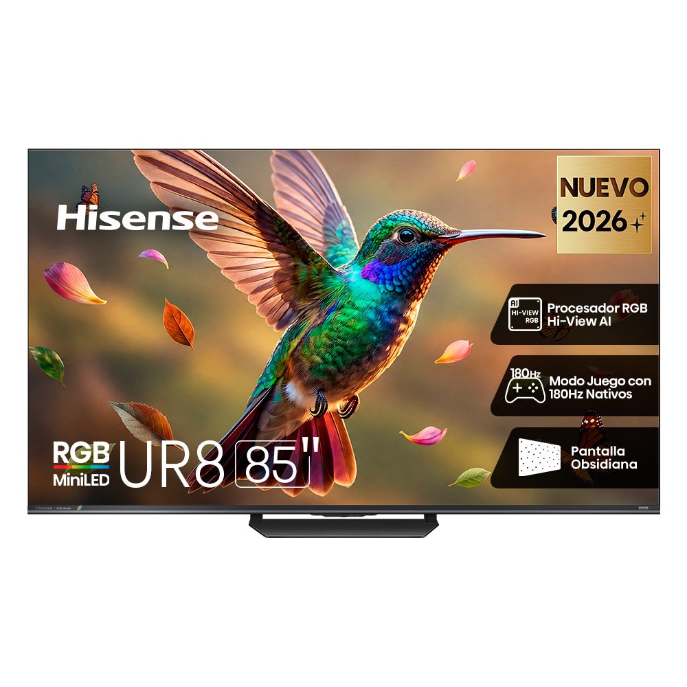 Televisor Hisense MiniLED QD 180hz 85" Uhd Smart Google TV 85UR8SG