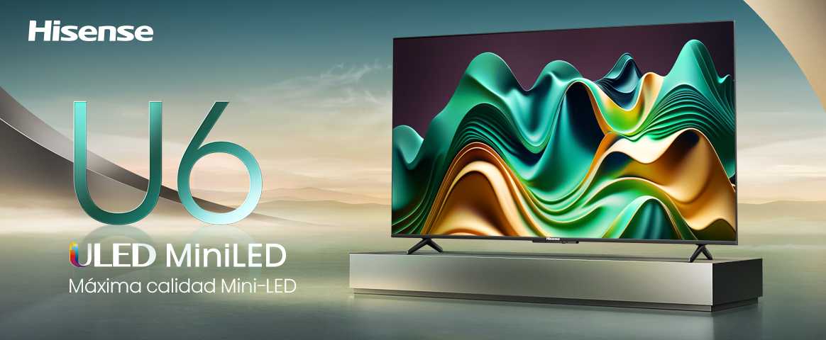 Televisor Hisense Hi-QLED MiniLED 75" 4K Google TV 75U6N (2024)
