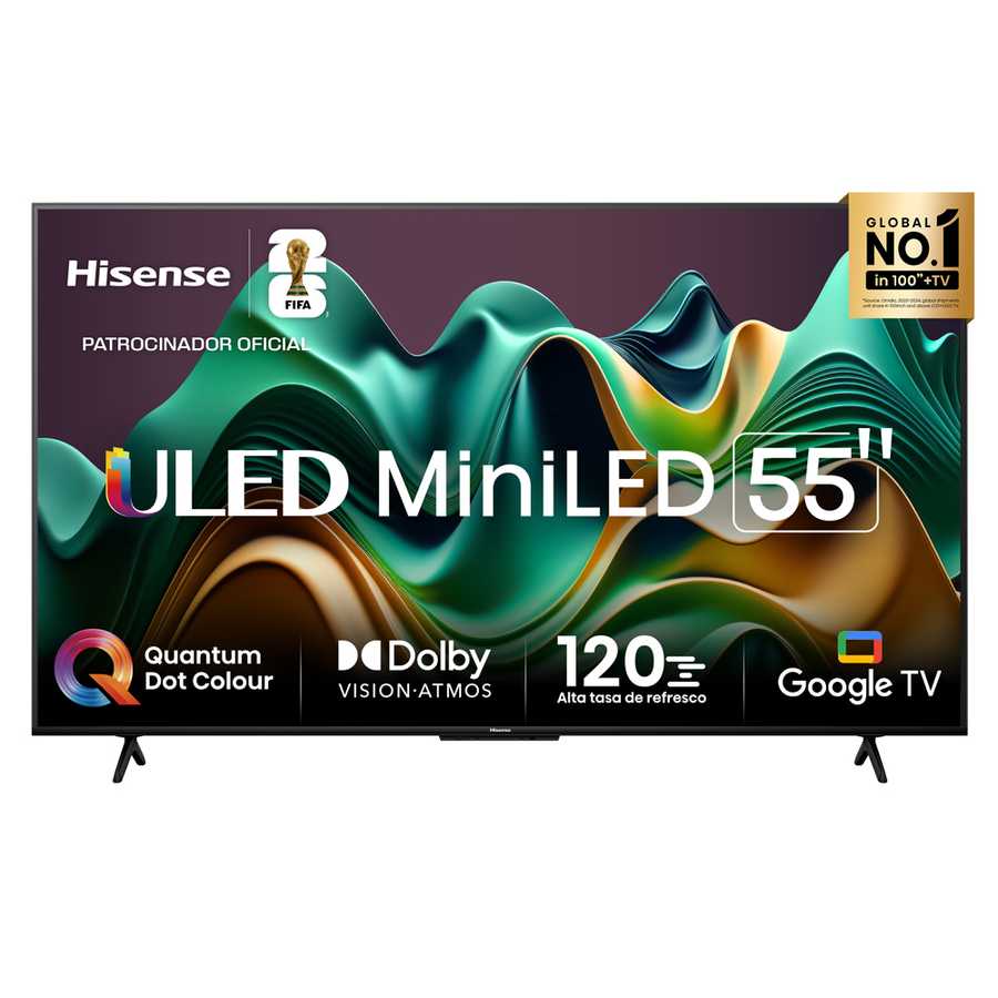Televisor Hisense Hi-QLED MiniLED 55" 4K Google TV 55U6N (2024)