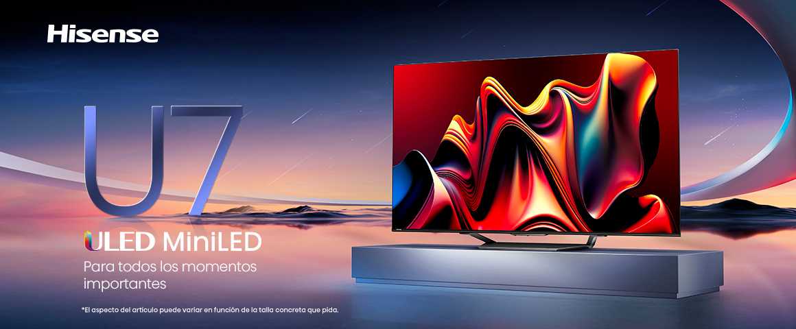 Televisor Hisense Hi-QLED MiniLED 65" 4K Google TV 65U7N (2024)