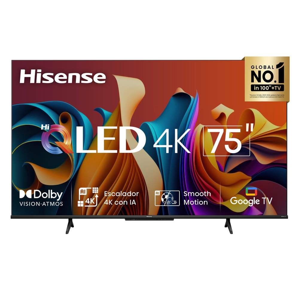 Televisor Hisense Hi-QLED 75" UHD 4K Google TV 75Q6N (2024)