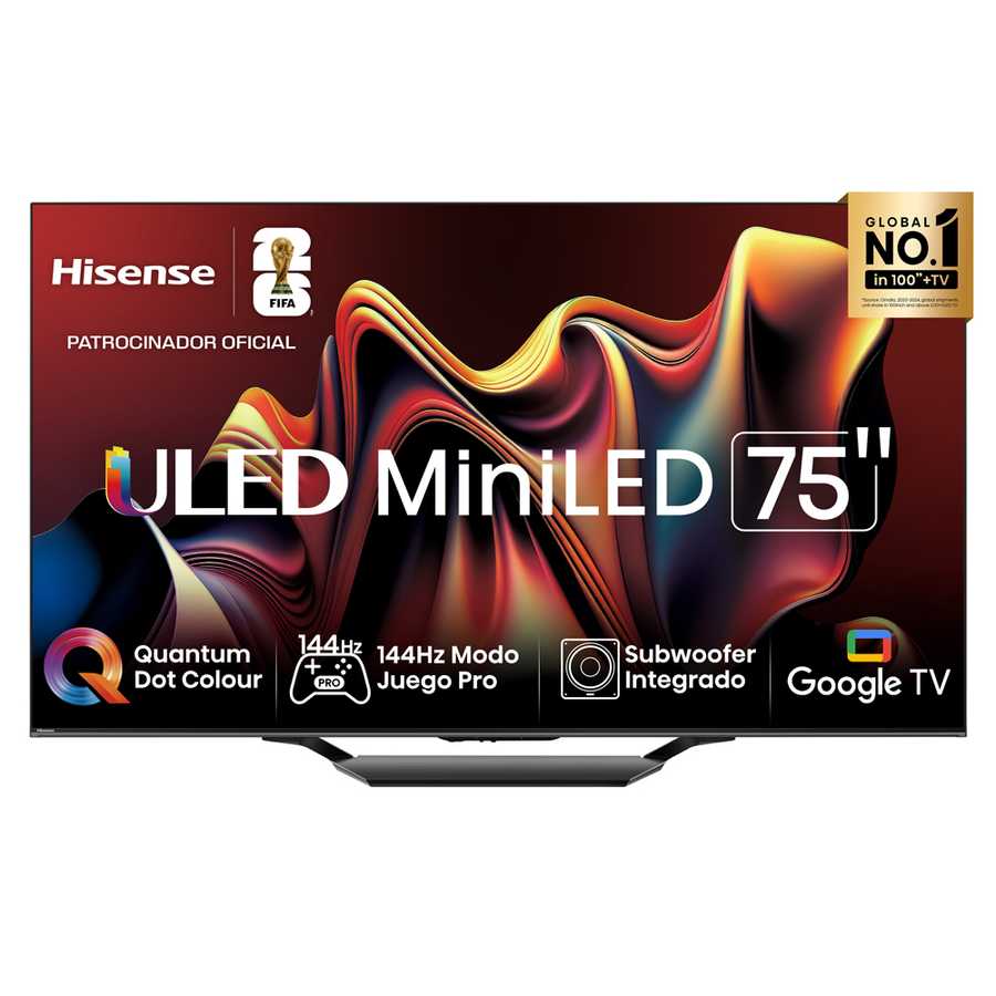 Televisor Hisense Hi-QLED MiniLED 75" 4K Google TV 75U7N (2024)