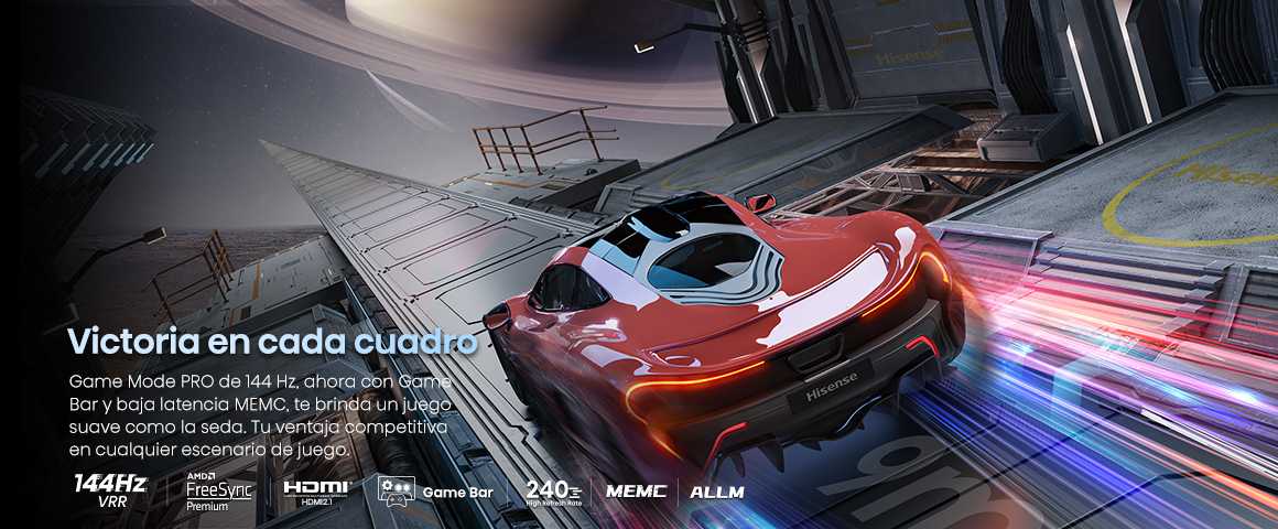 Victoria en cada cuadro Con Game Mode PRO de 144 Hz, tus juegos se ven m&aacute;s fluidos y sin interrupciones. La Ga…