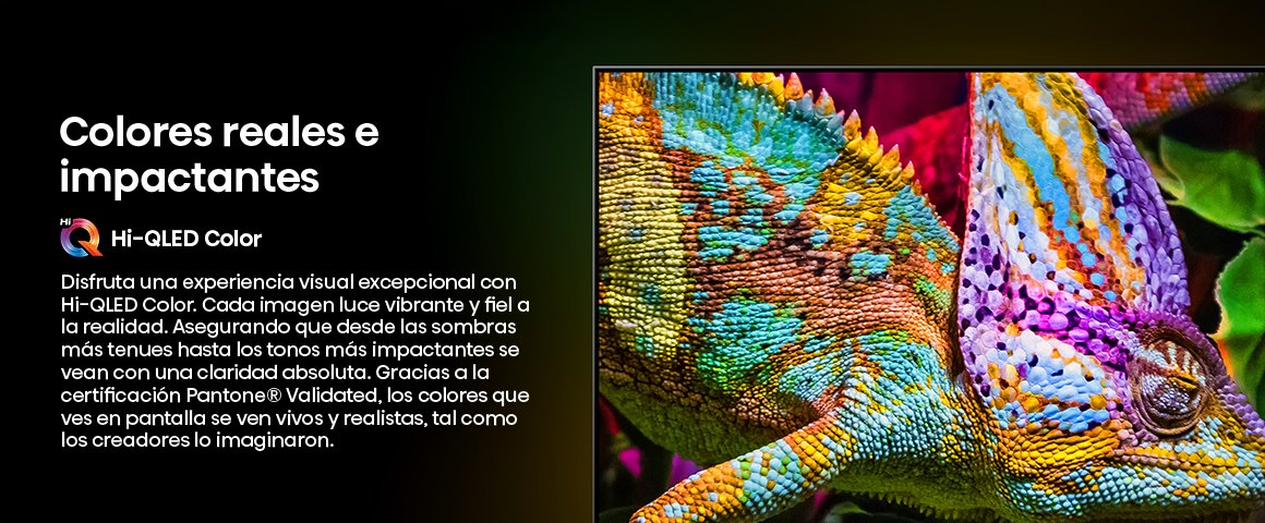 Colores reales e impactantes con Hi-QLED Color y certificaci&oacute;n Pantone&reg; Validated