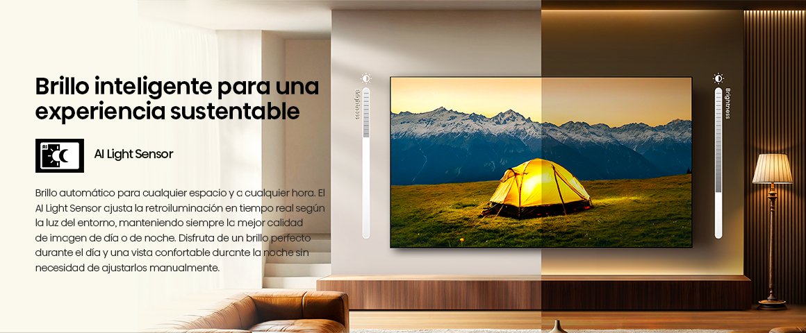 Brillo inteligente para una experiencia sustentable Brillo automático para cualquier espacio y a cualquier hor…