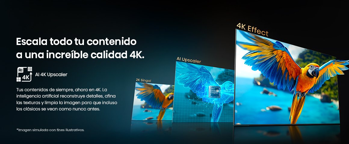 Escala todo tu contenido a una increíble calidad 4K Tus contenidos de siempre, ahora en 4K. La inteligencia ar…