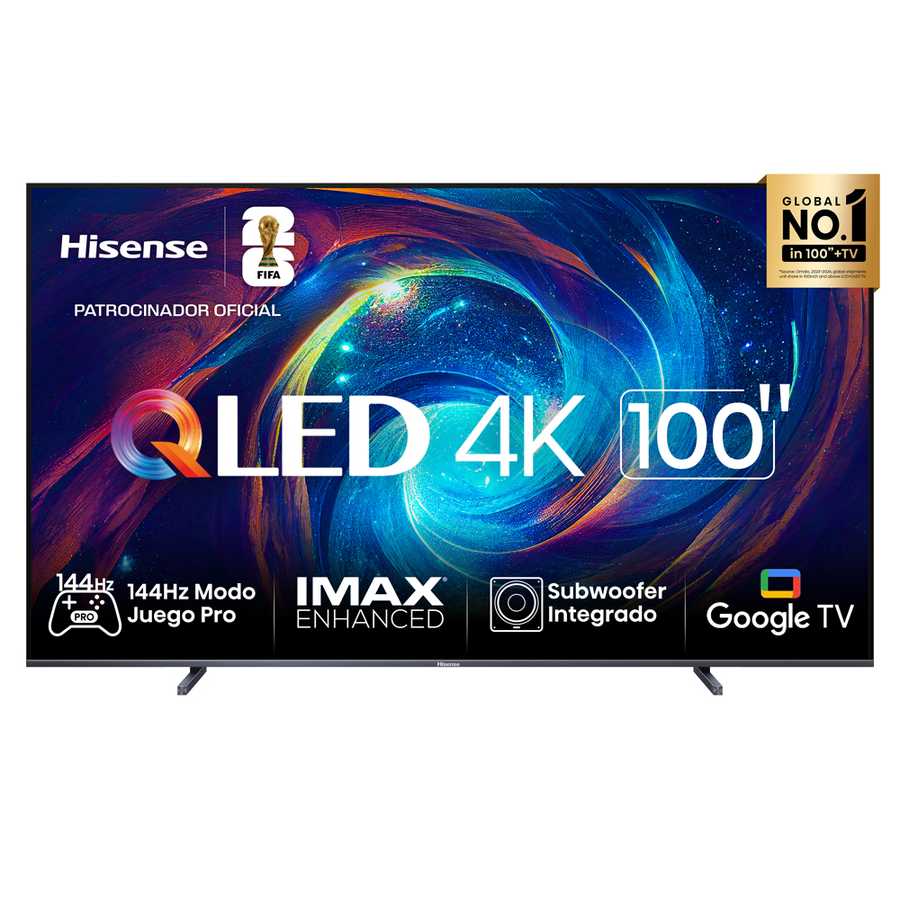 Televisor Hisense Hi-QLED DTS Virtual:X 100" UHD 4K  Google TV 100U7N (2024)