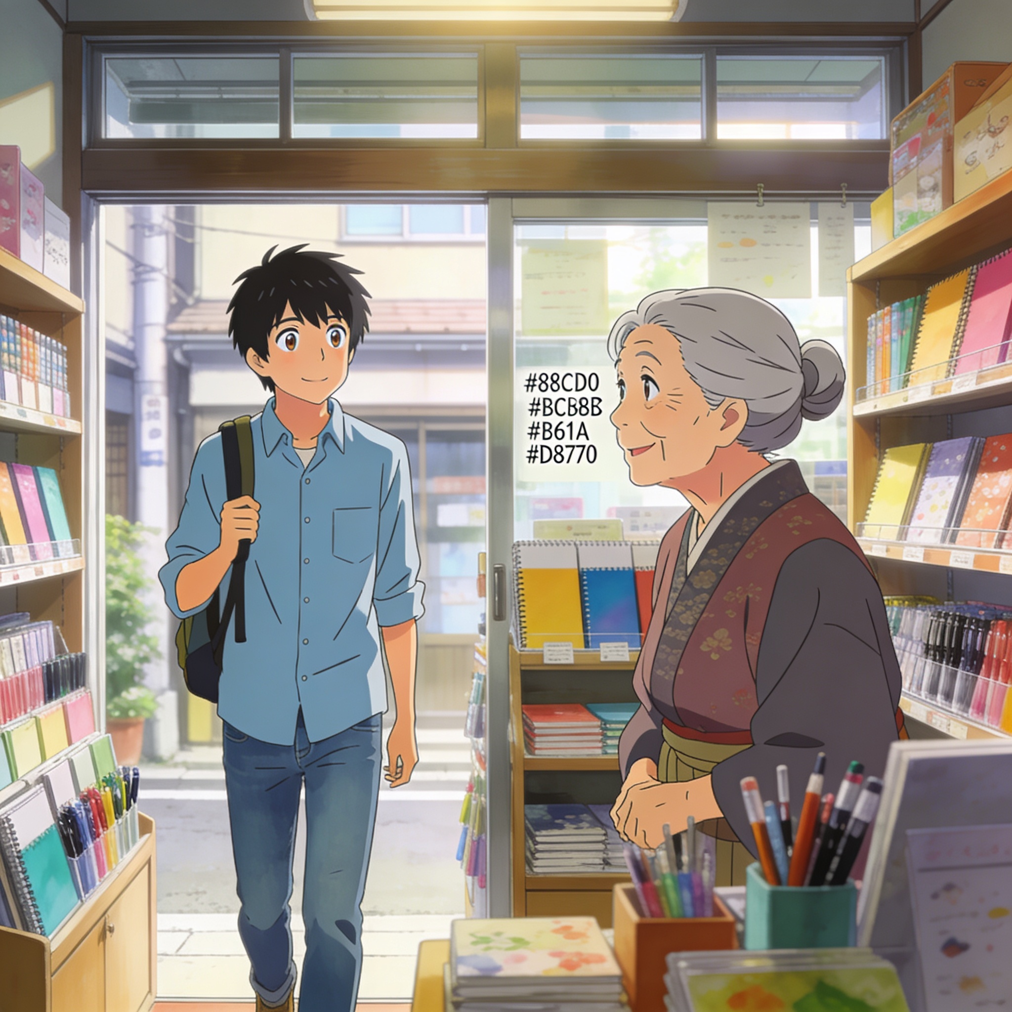 La Visita de Aki a la Papelería