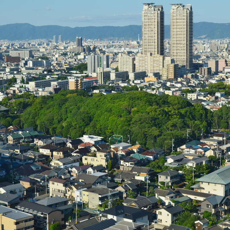 田出井山古墳(反正天皇 百舌鳥耳原北陵)（大阪府堺市）の写真・外観