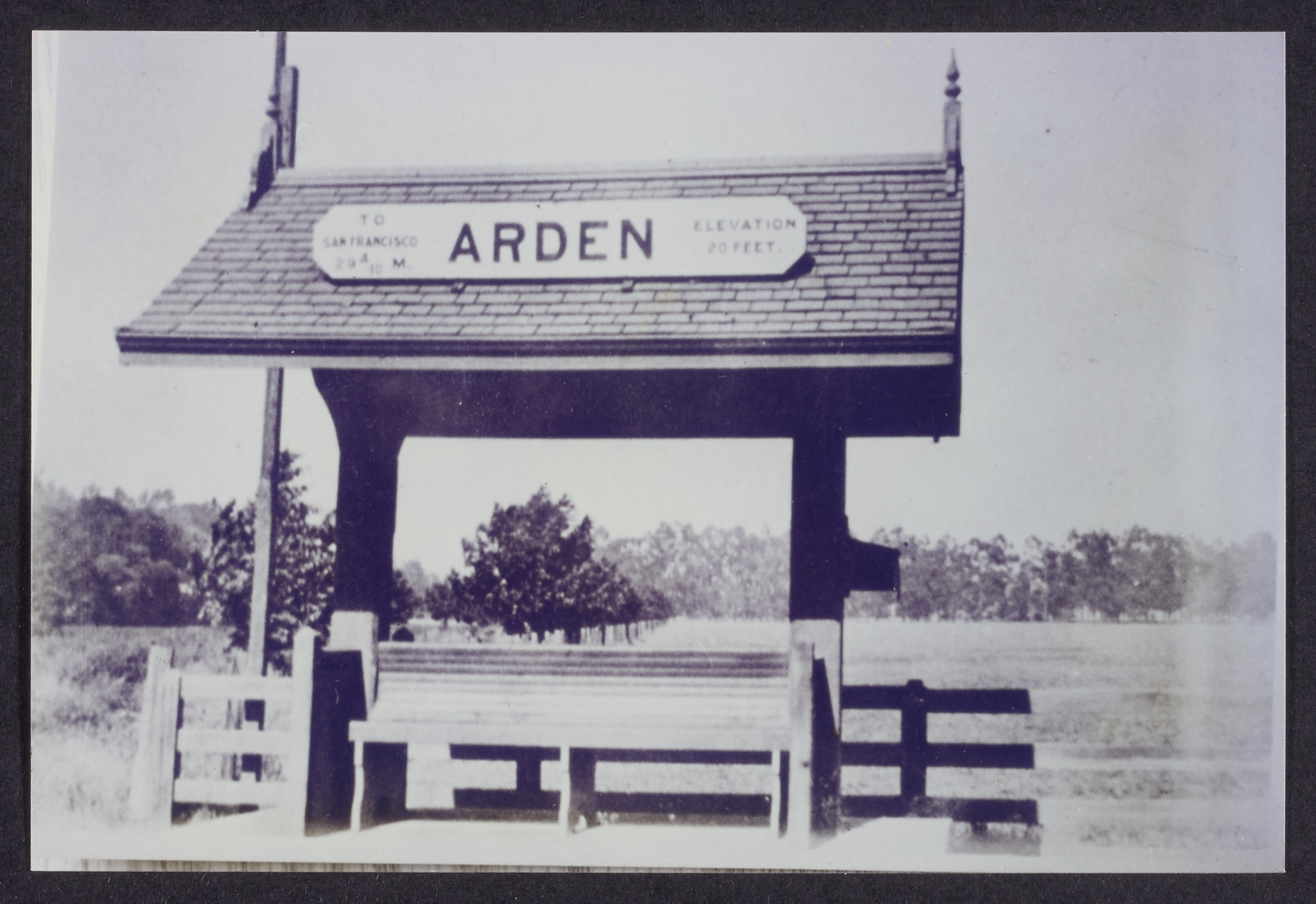 Arden Train Stop Station, Newark, California, 1900 (Internet Archive)