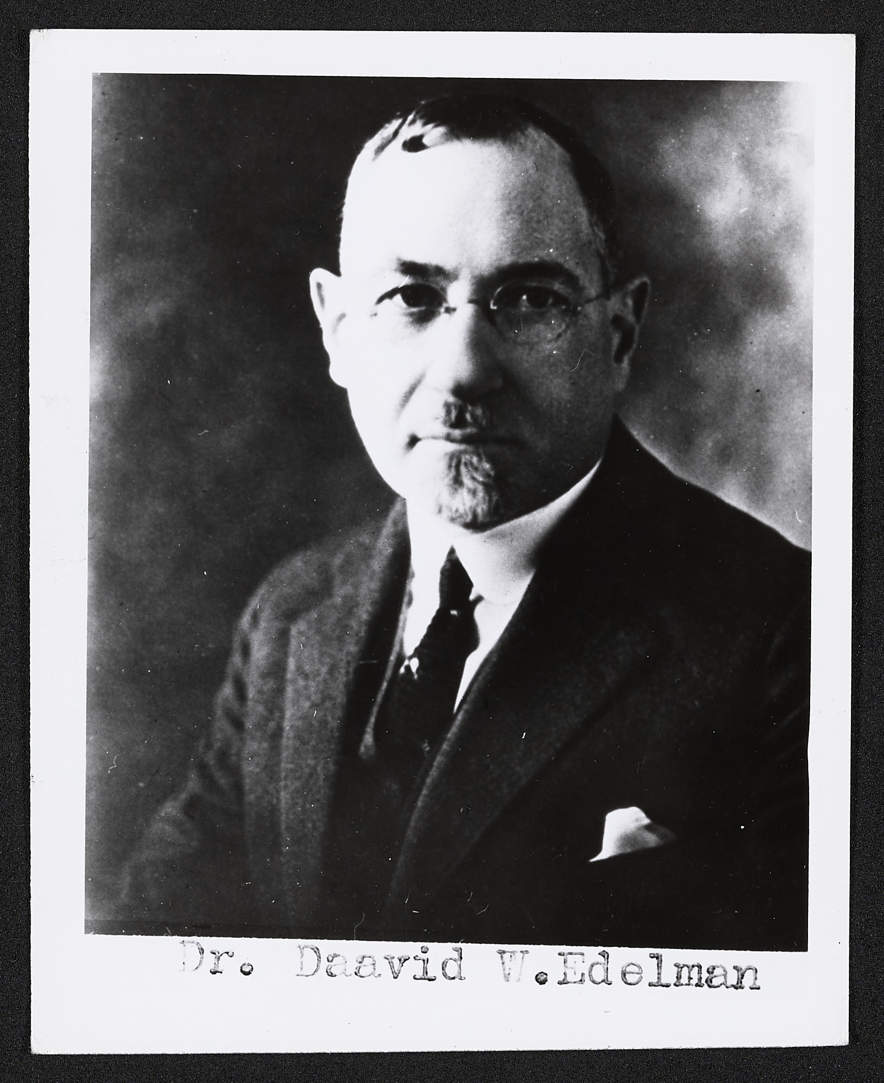 Portrait, Dr. David W. Edelman, circa 1900 - 1910, 1905 (Internet Archive)