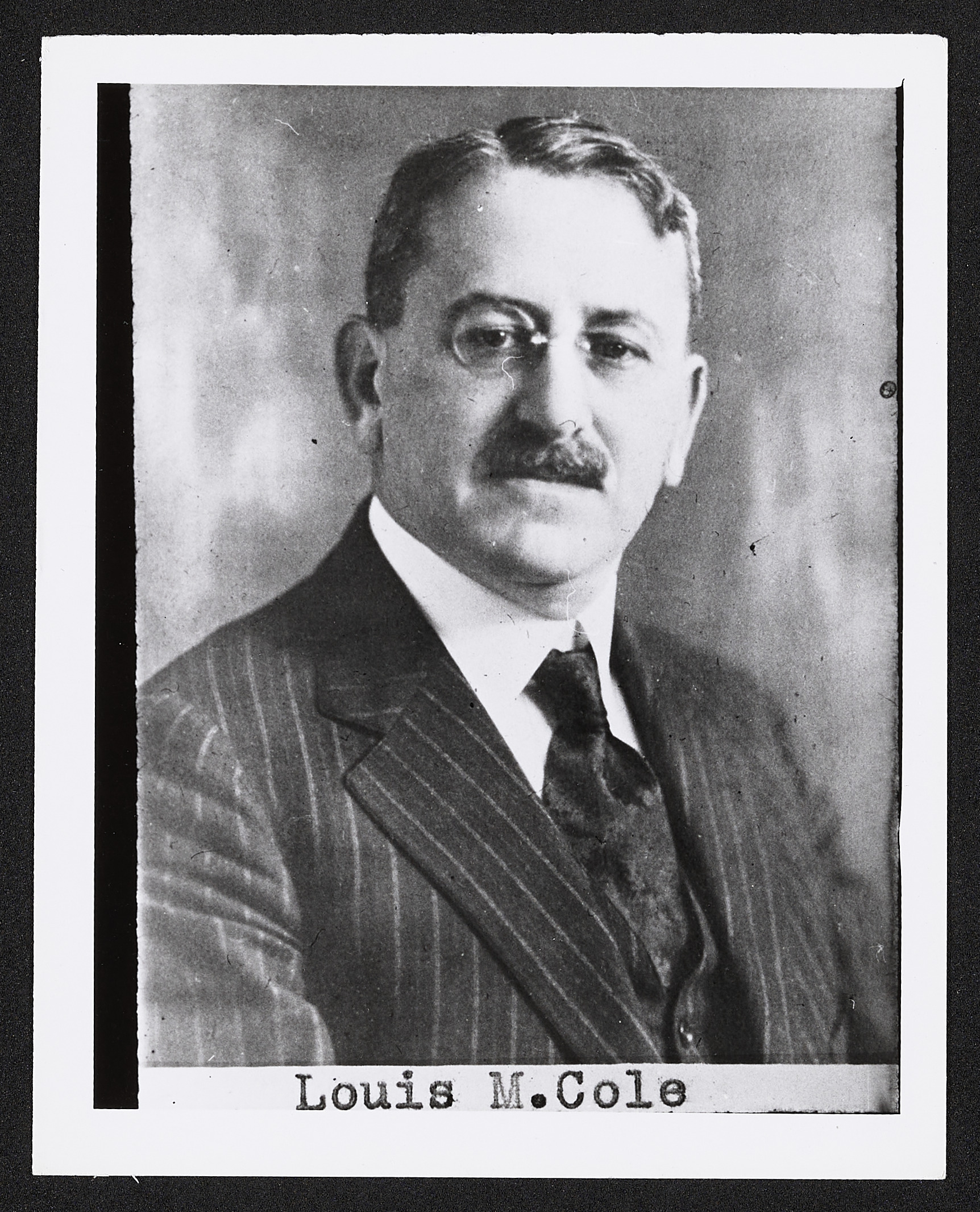 Portrait, Louis M. Cole, 1915 (Internet Archive)