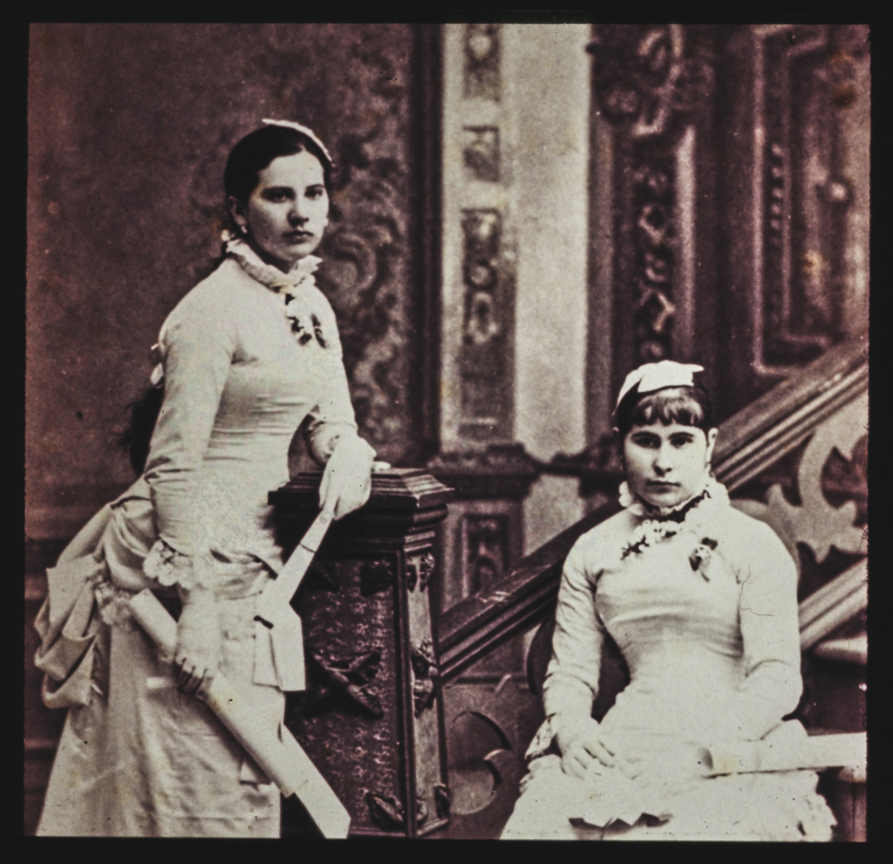 Jeannette Lazard and Ella Newmark, Los Angeles High School Graduation, 1882, 1882 (Internet Archive)