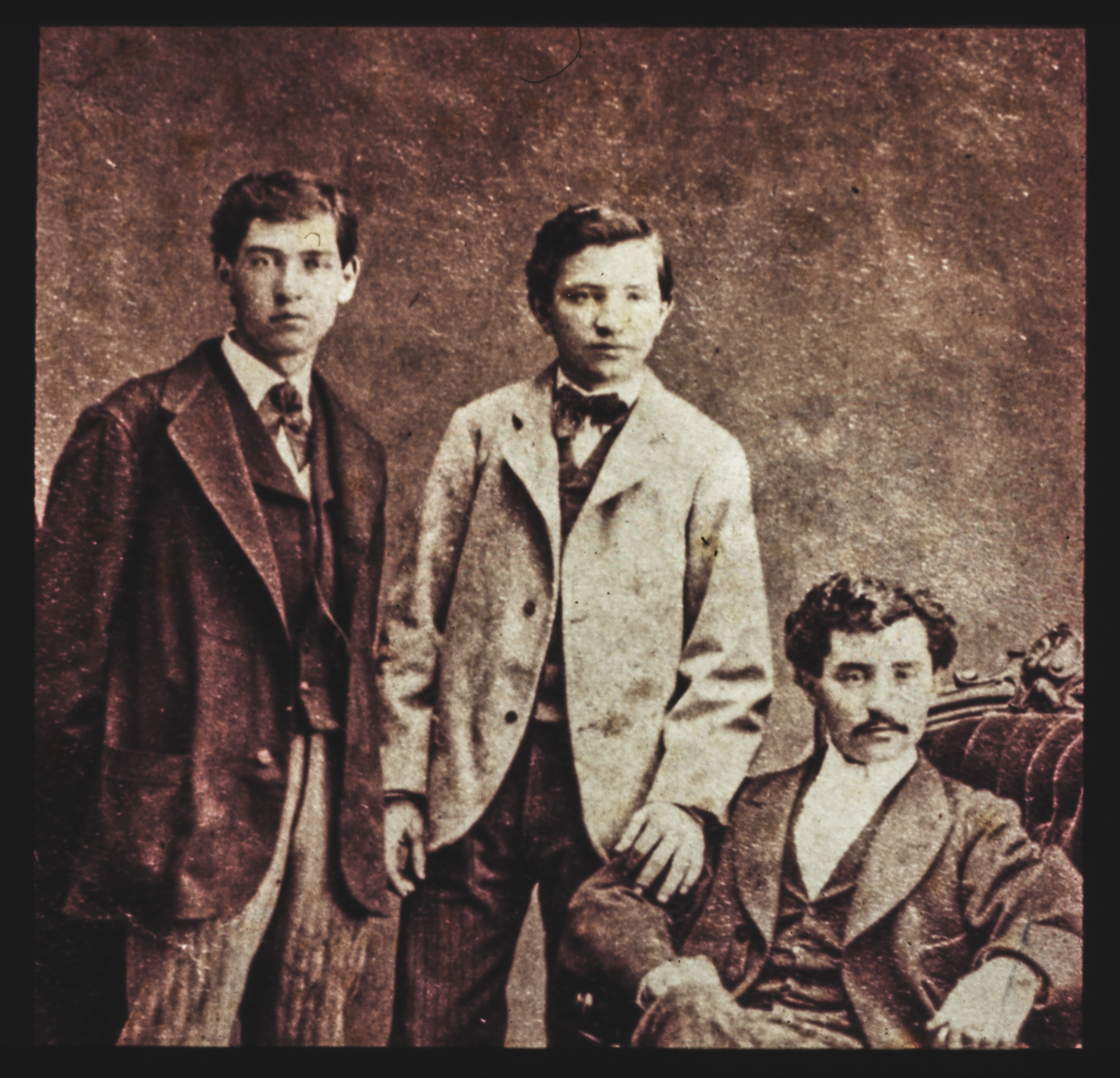 Portrait, Three men, Pioneer Jews, 1900 (Internet Archive)
