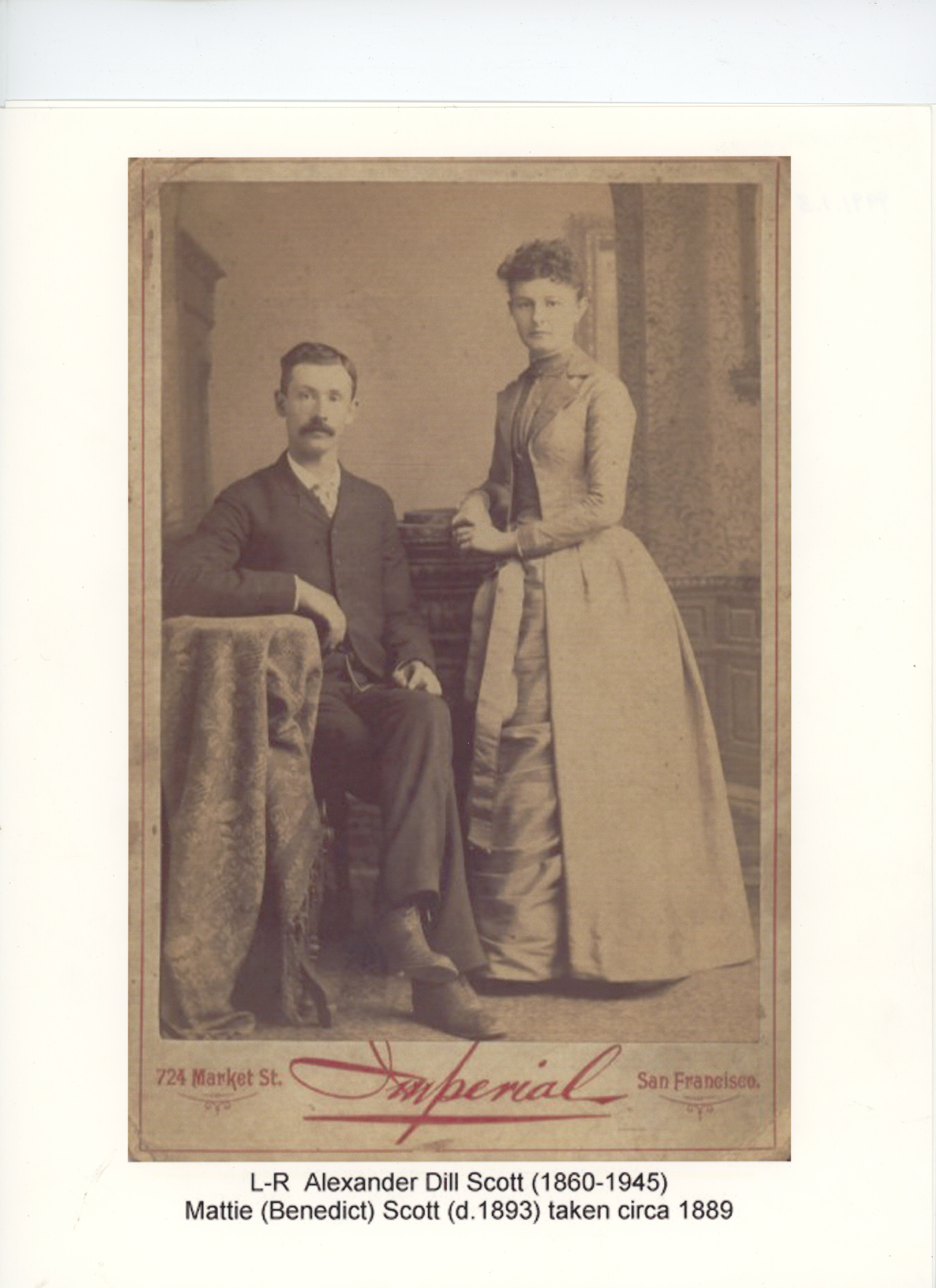 People: A.D. Scott and Mattie Scott 1889, 1889 (Internet Archive)