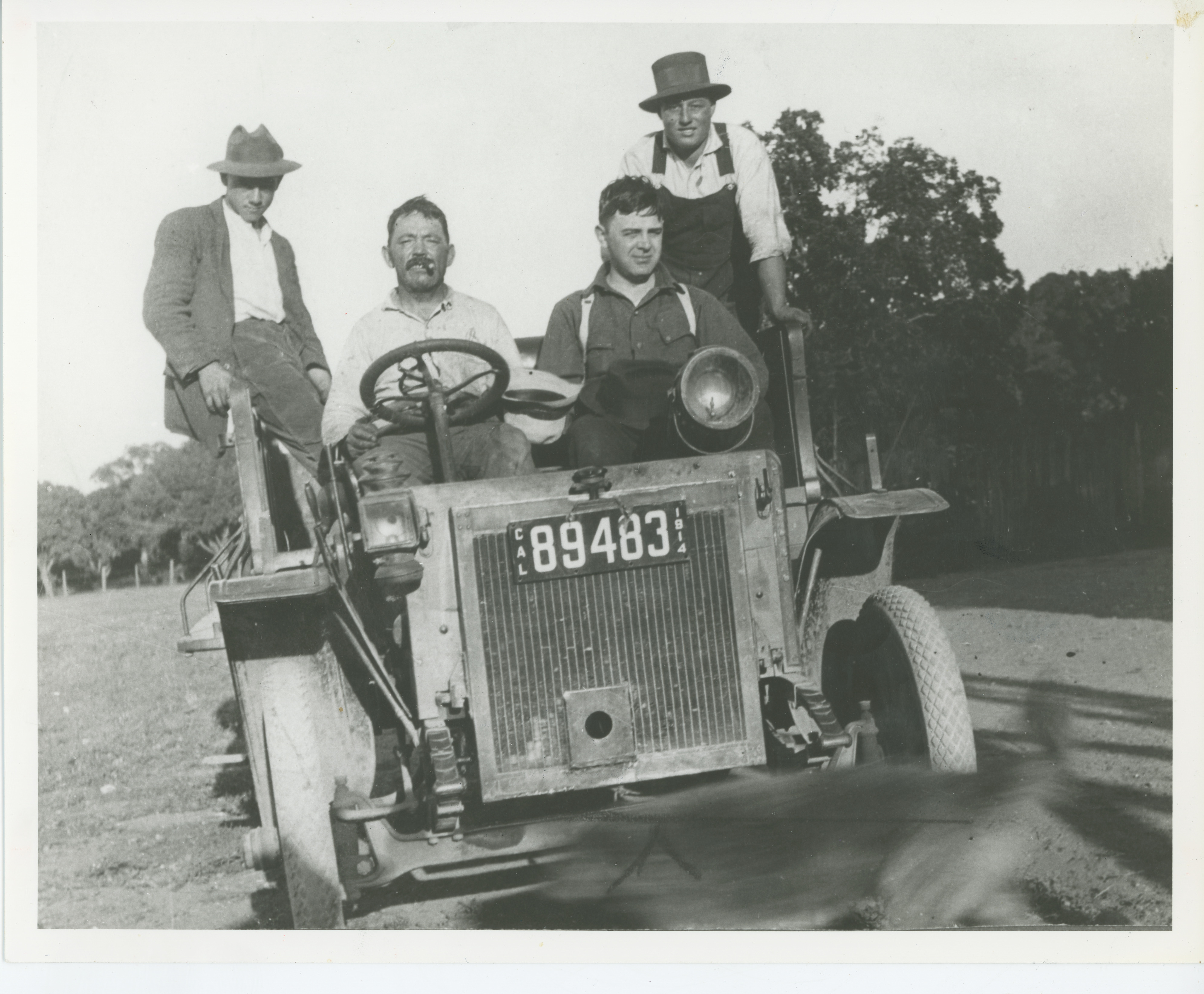People: Four Nave men on an old REO truck, 1914, 1914 (Internet Archive)