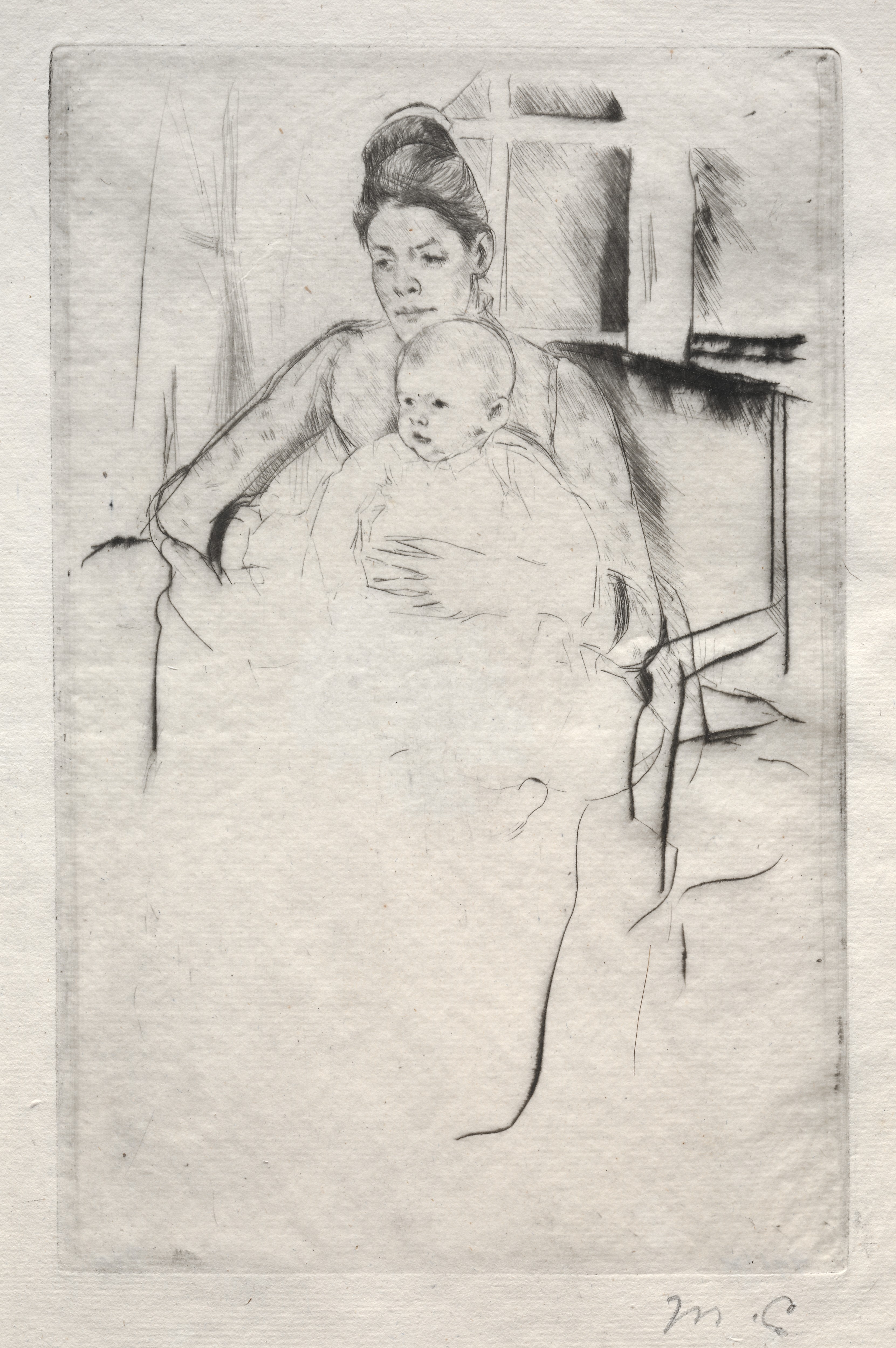 Mrs. Gardner Cassatt and Her Baby Seated near a Window, 1887 (Internet Archive)