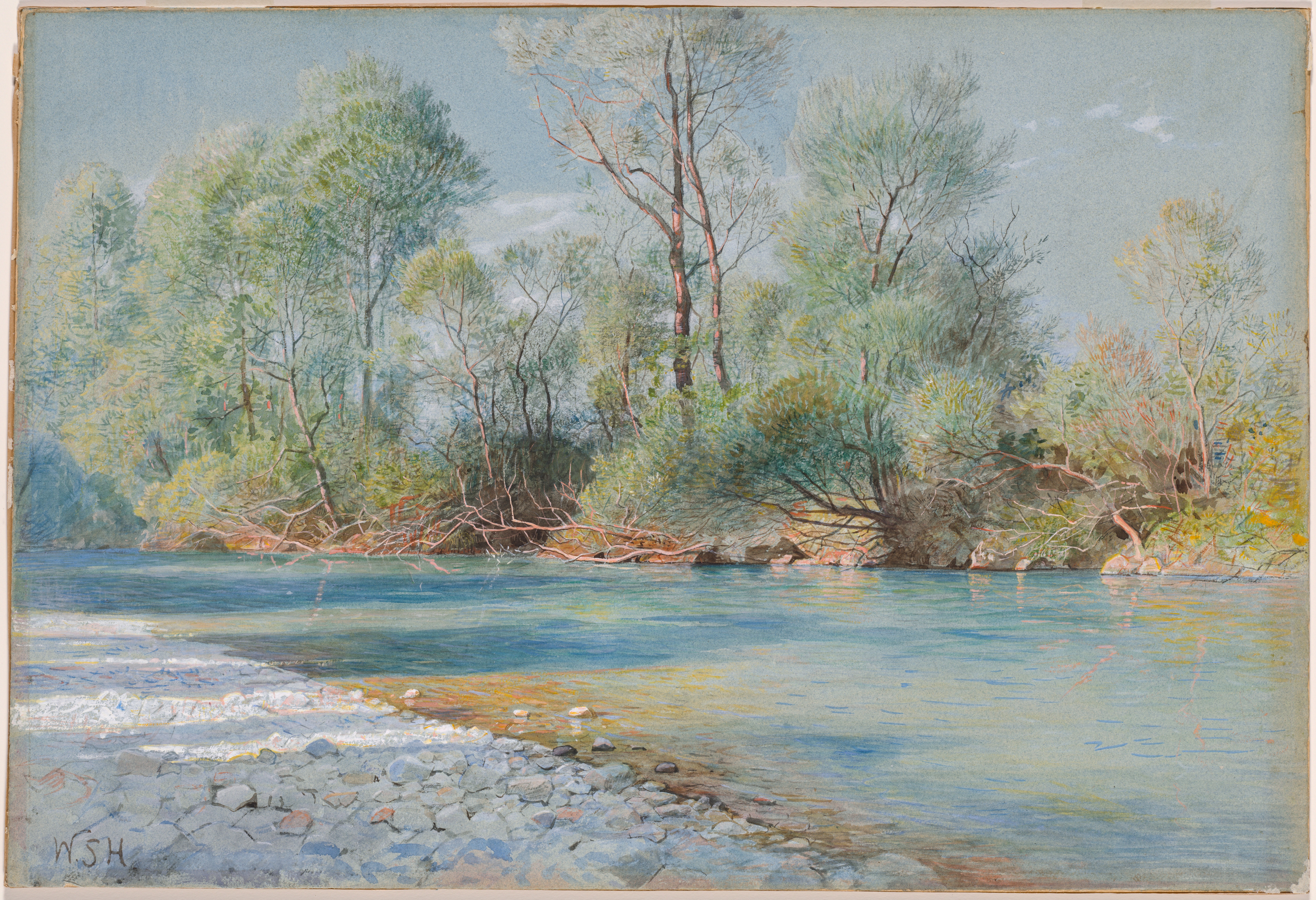 Traunstein River on the Road to Empfig, Bavaria, 1893 (Internet Archive)