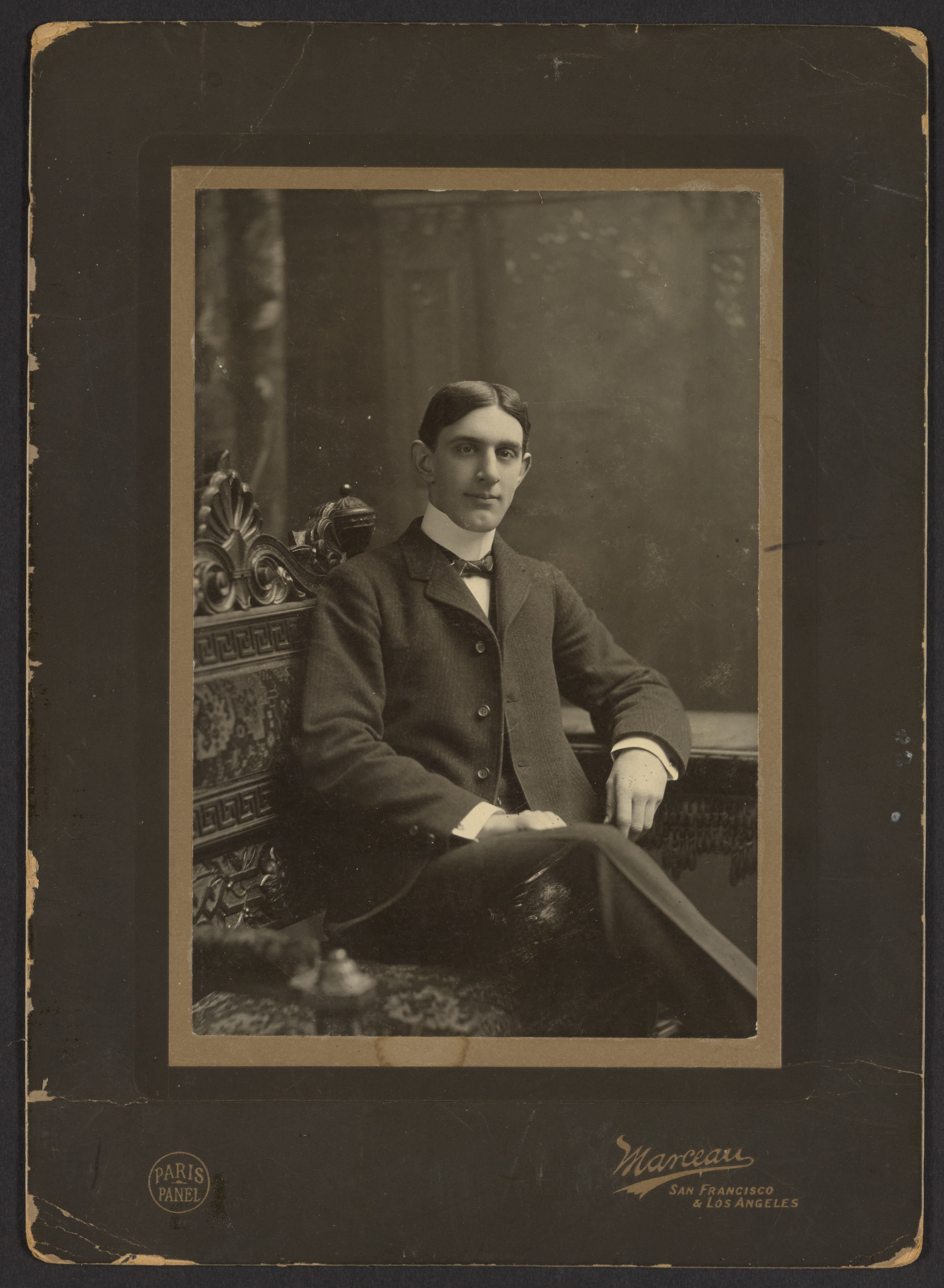 W. V. "Fred" Stolte, sitting, 1897 (Internet Archive)