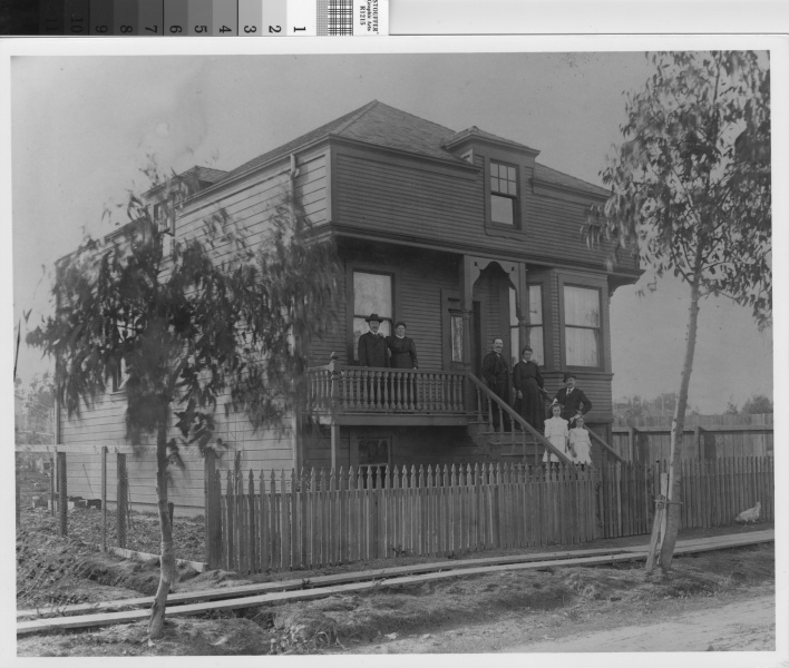 Original home of Mathias Dresher family, ca. 1918, 1918 (Internet Archive)