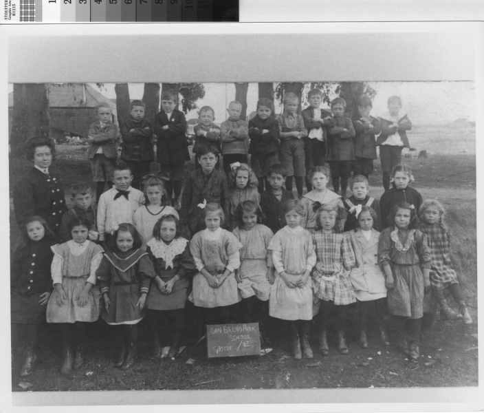First Grade class, San Bruno Park School, ca. 1906, 1906 (Internet Archive)